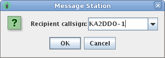 remote station selection dialog for establishing chat session