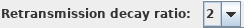 Object decay ratio for transmission interval