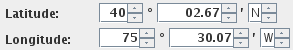 Object editor geographical position fields