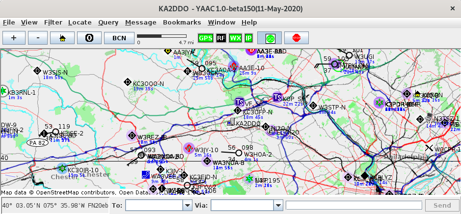 YAAC map window sample