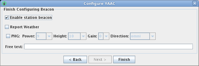 configuration wizard final (beacon settings) panel