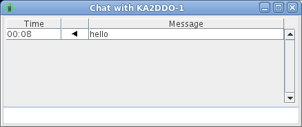 chat window with the beginning of a conversation