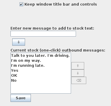 Configure Small Screen dialog tab