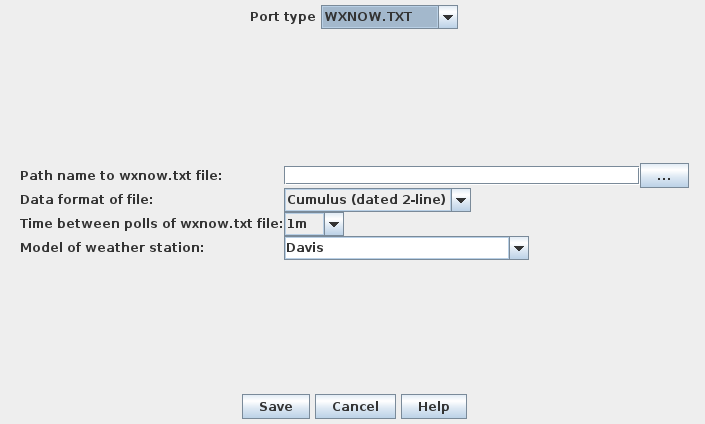 WXNOW configuration panel