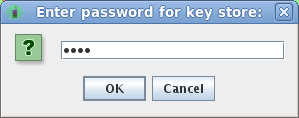 prompt for keystore password