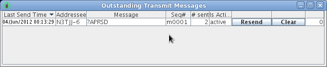 sample view of Outgoing Messages dialog